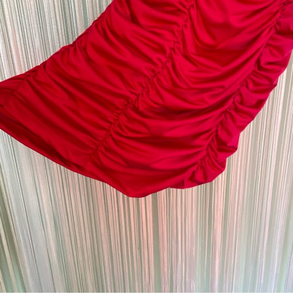 Fuchsia Ruched Mini Dress Size Small NWT - Picture 12 of 17